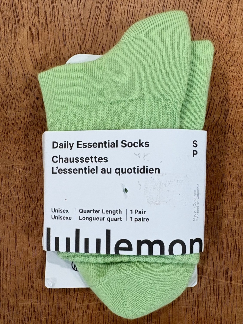 Lululemon daily essential quarter length sock